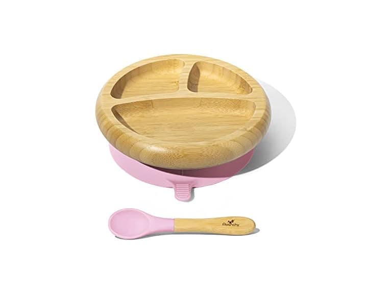 Avanchy Baby Plates Divided Bamboo with Suction - Image 1