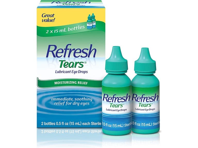 Refresh Tears, Lubricant Eye Drops, 2 Bottles - Image 1