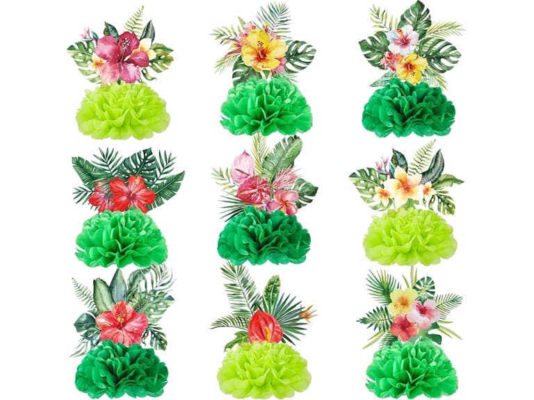 18pc Tropical Luau Party Table Décor - Image 1
