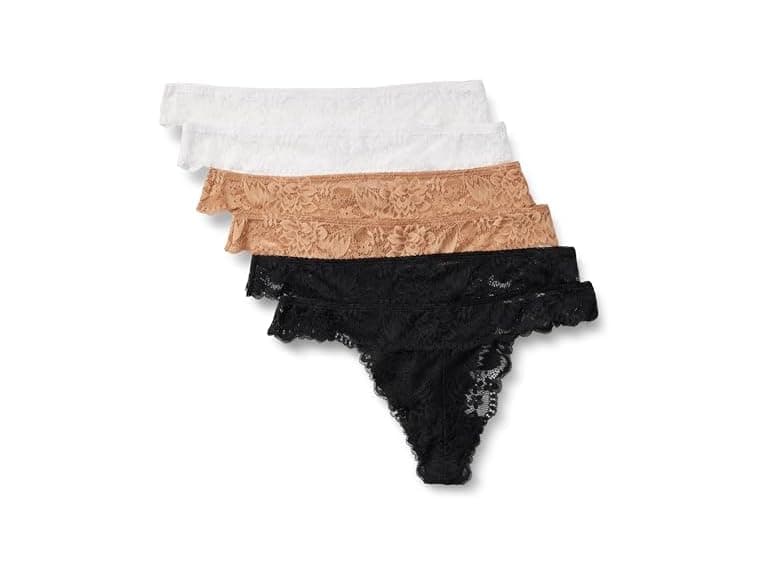 Amazon Essentials Womens Galloon Lace Thong 6Pk (L) - Image 1