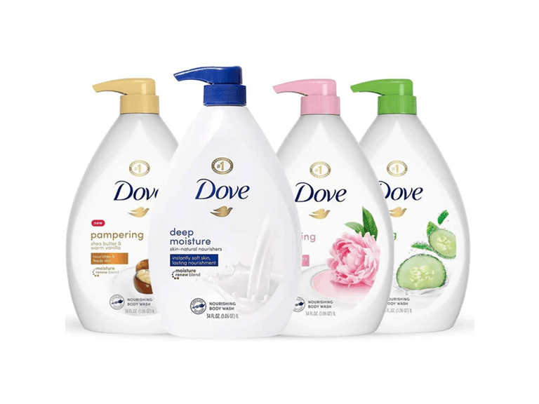 (4 Pack) Dove Shower Gel Body Wash with Pump - Image 1