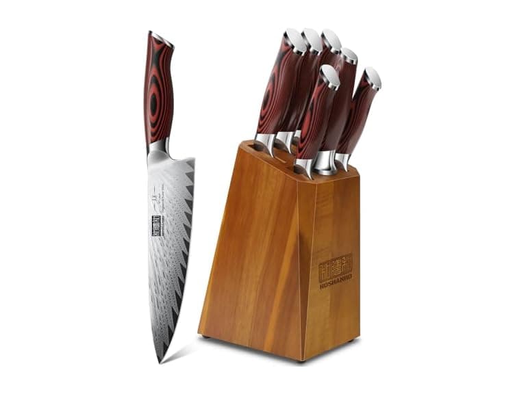 Kitchen Knife Set with Block - Image 1
