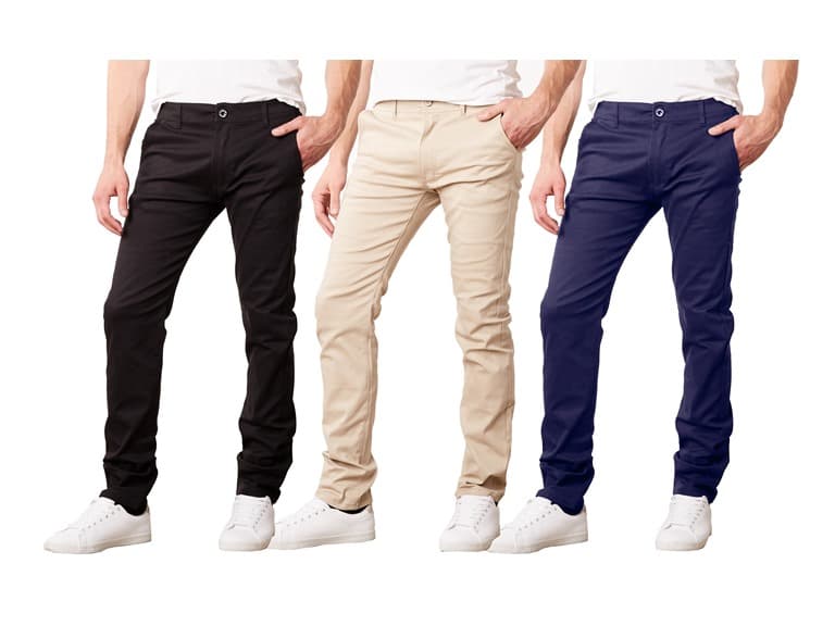 2Pk or 3Pk Asst Mens Classic Chino Pants - Image 1