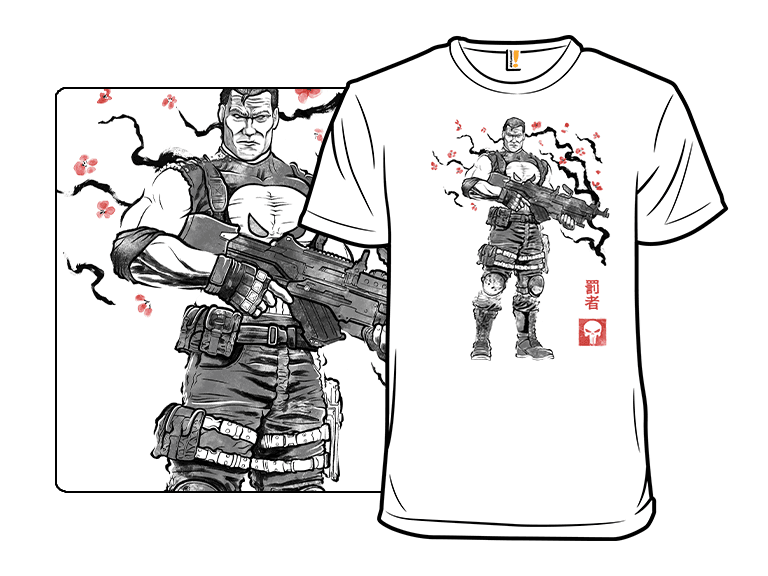 Skull Vigilante Sumi-E - Image 1