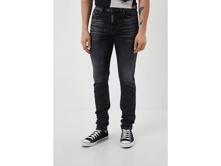 Diesel Mens Skinny Fit Denim Jeans (Washed Black) (Open Box) - Image 1