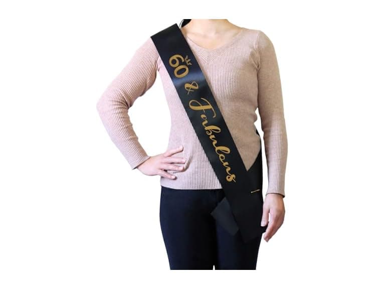 60&Fabulous Birthday Sash - Image 1