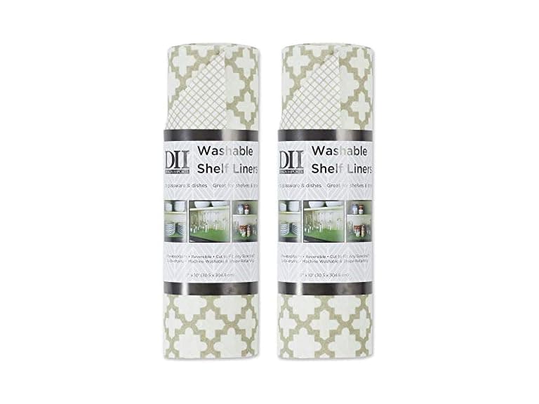 DII Shelf Liner Non-Adhesive CCream Lattice, 12x120, 2 Piece