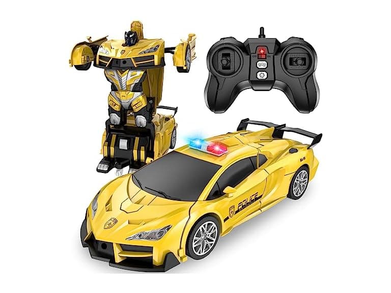 Yellow Transforming Police Car - Image 1