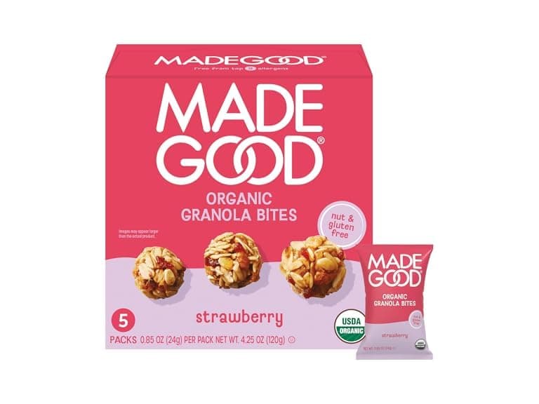 5CT MadeGood Organic Strawberry Granola Bites - Image 1