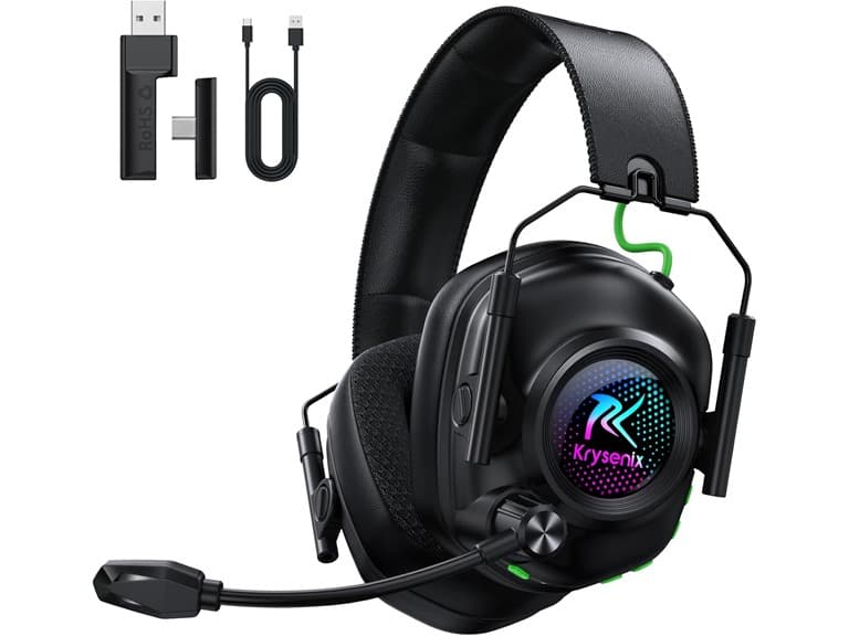 Krysenix 2.4 GHz Wireless Gaming Headset for PC, PS5 - Image 1