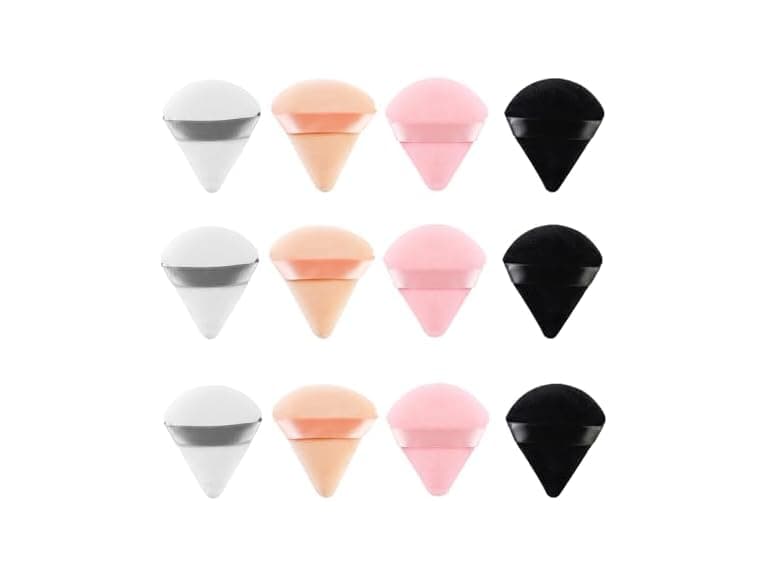 Velour 12 Pieces Triangle Powder Puff - Image 1