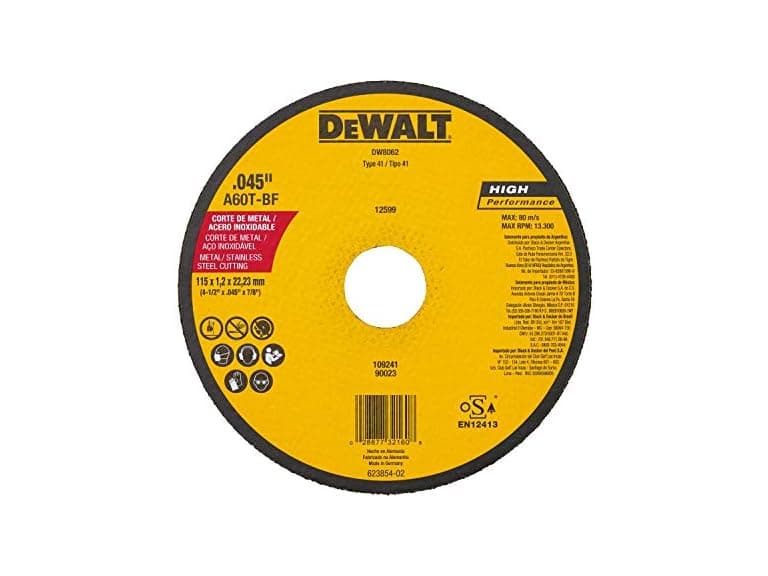 DeWalt DW8062 4.5" Metal Cutting Wheel - Image 1