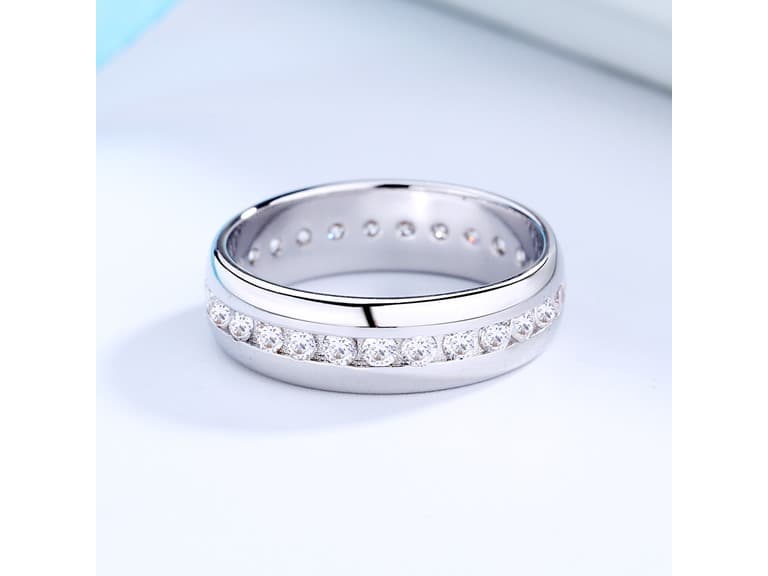 Channel Set Crystal Band - Image 1