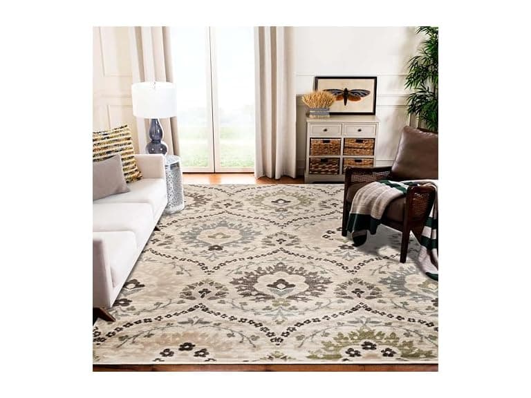 Superior Modern Oriental Floral Damask Rug - Image 1
