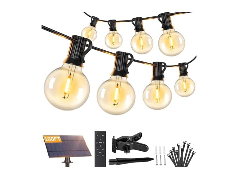 Brightever B0G4M1VT5F 100FT Solar String Lights Outdoor