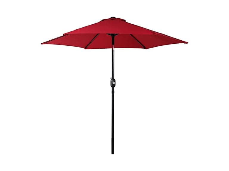 Sunnydaze Red 7.5' Aluminum Patio Umbrella