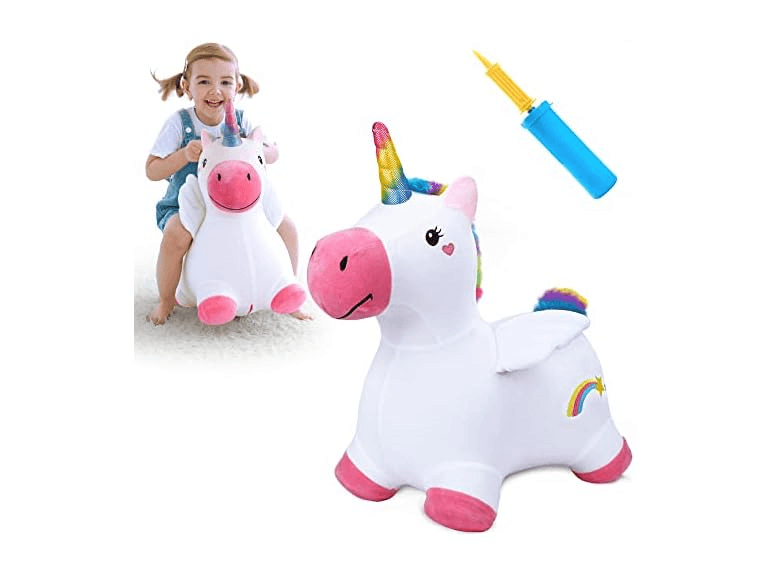 iPlay iLearn Plush Ride-On Unicorn - Image 1