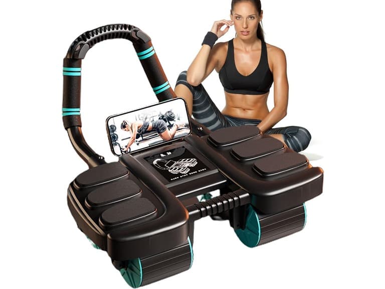 Automatic Rebound Ab Roller 4-Wheel - Image 1