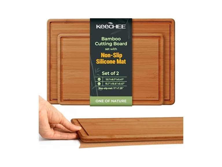 2Pcs Bamboo Cutting Board - Image 1