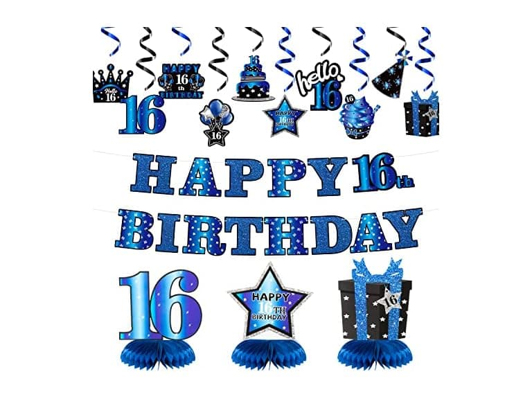 Sweet 16 Birthday Decorations (32 Piece) - Image 1