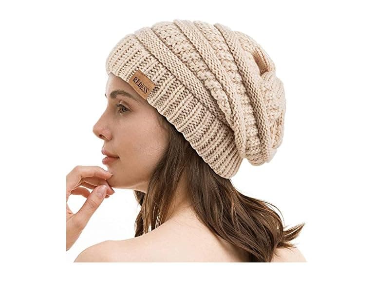 Redess (OS) Slouchy Beanie Hat Cap A3 Beige - Image 1