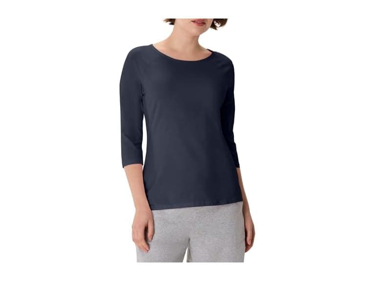 Hanes Women Stretch Cotton Raglan Sleeve Tee - Image 1
