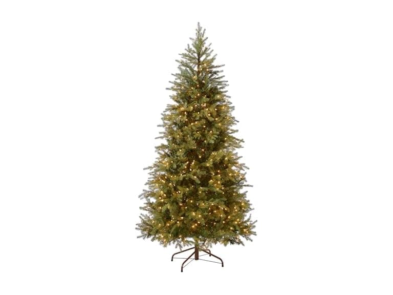 Pre-Lit Artificial Slim Christmas Tree, Nordic Spruce - Image 1