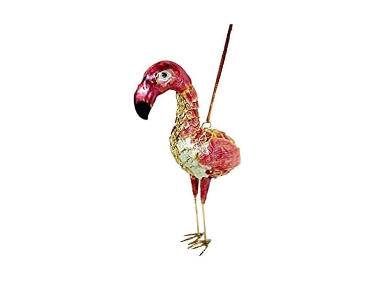 Value Arts Cloisonne Articulated Flamingo Copper - Image 1