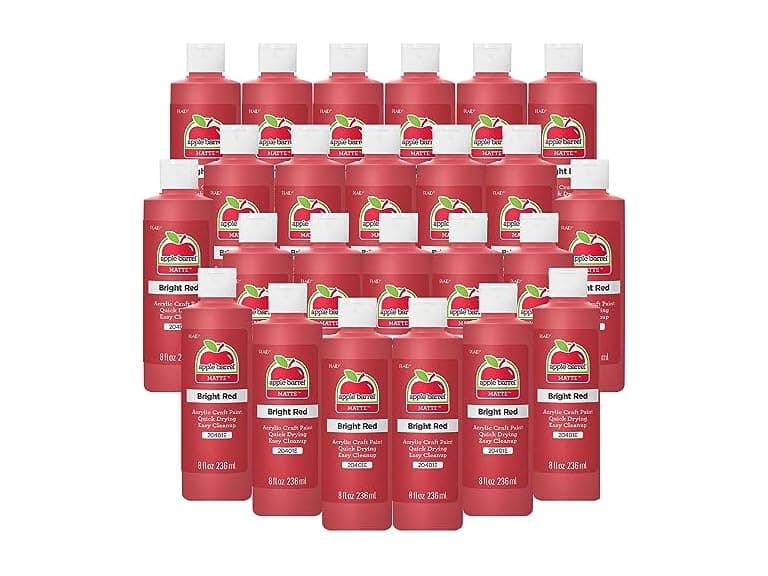 Apple Barrel Acrylic Paint Bright Red (Pack of 24) - Image 1