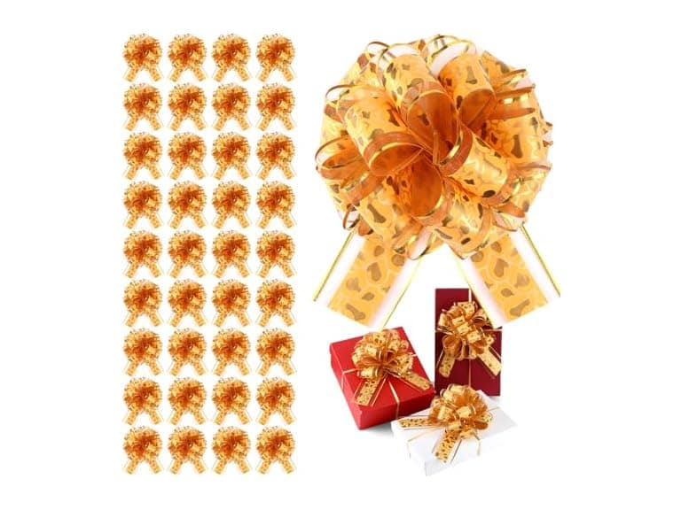 36 Pcs 6 Inch Christmas Pull Bows  - Image 1