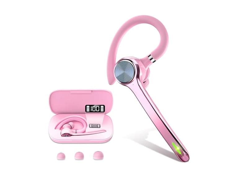 HEIBAS Bluetooth Headset (Pink) - Image 1