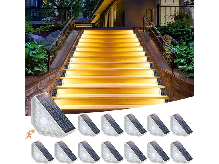 Kondras Warm White Motion Sensor Step Lights 12Pk - Image 1