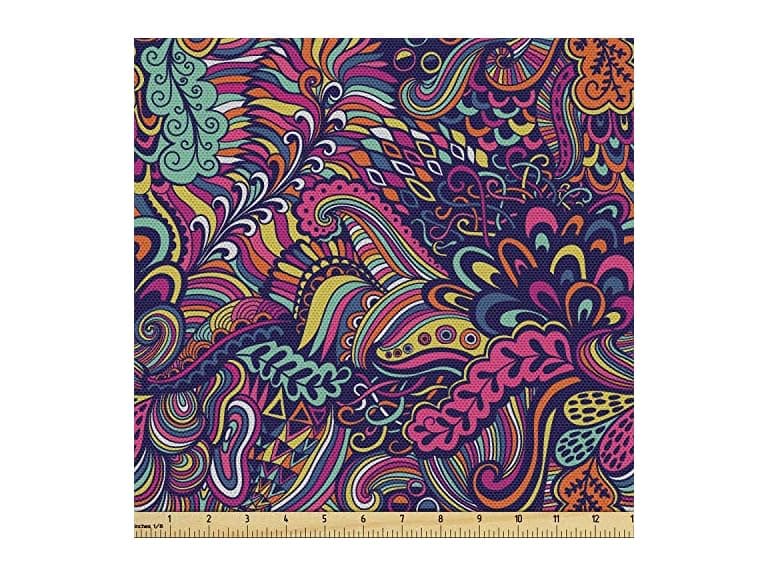 Ambesonne Psychedelic Fabric by The Yard - Image 1