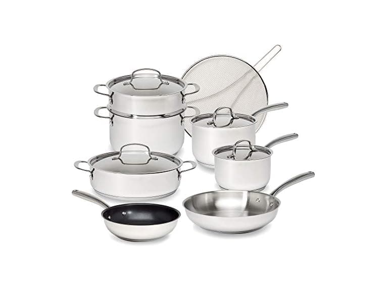 Goodful 12-Piece Classic Stainless Steel Cookware Set  - Image 1