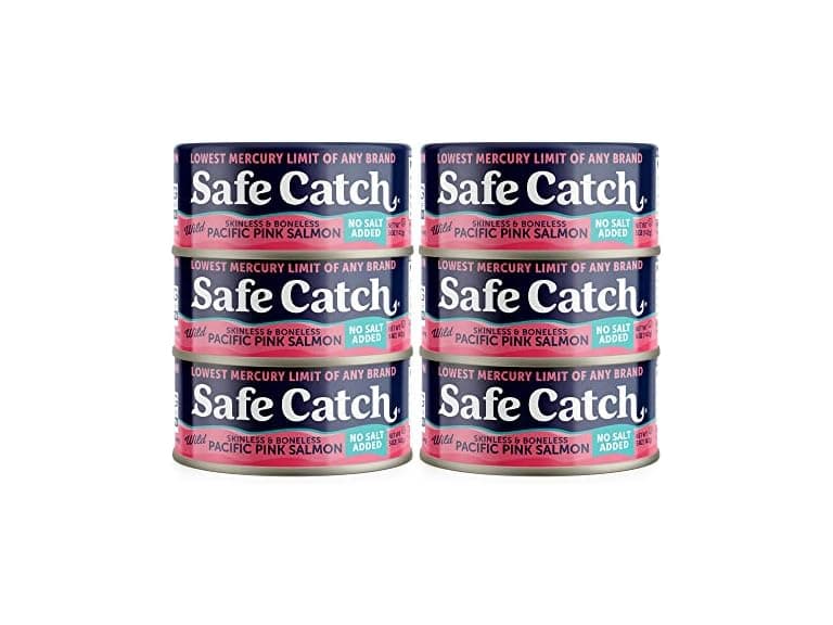 6PK Safe Catch Wild Pacific Pink Salmon Canned - Image 1