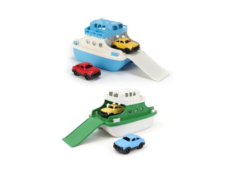 Green Toys Ferry Boat Blue/White & Green/White Bundle - Image 1