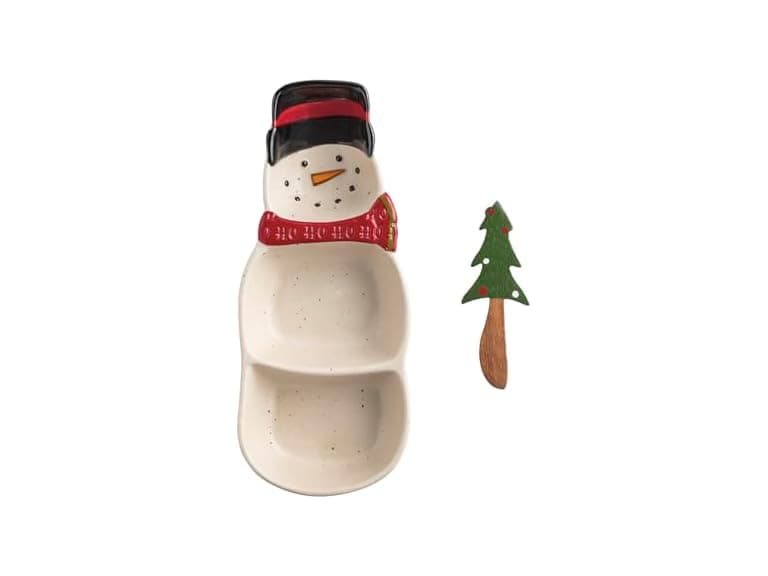 Mud Pie Snowman Triple Tidbit Set - Image 1