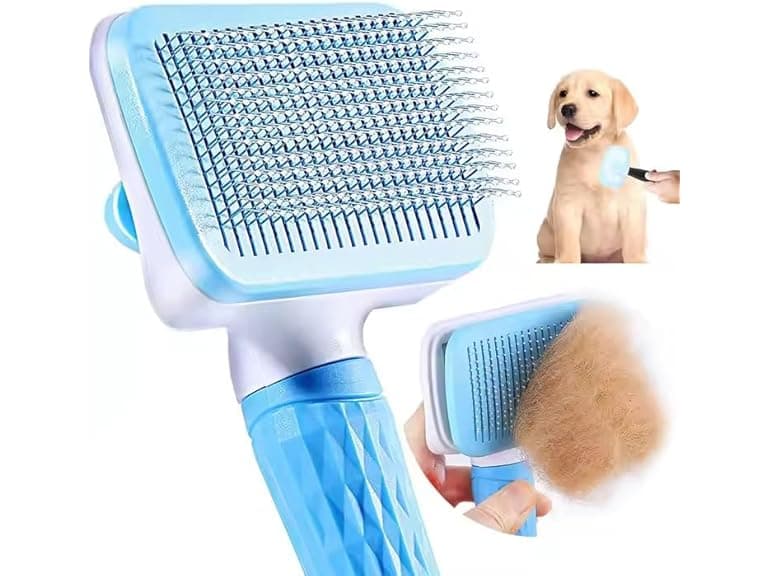 PetFun Self-Cleaning Pet Grooming Brush - Image 1