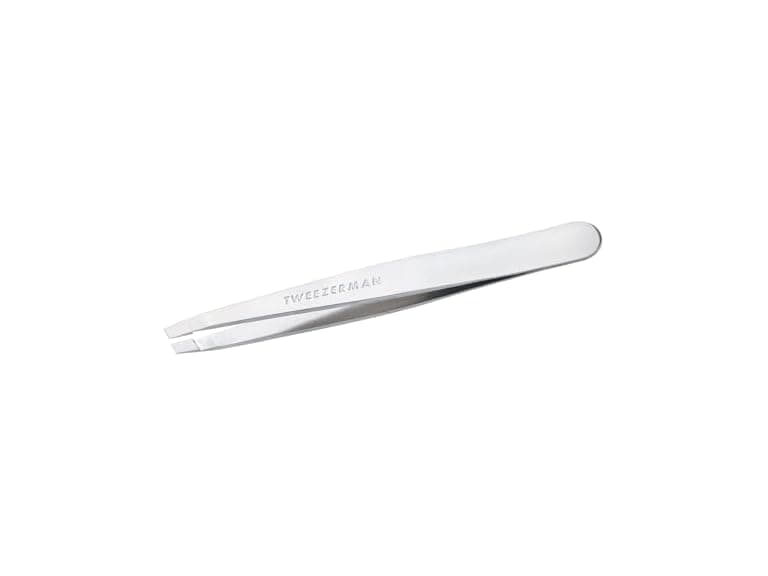 Tweezerman Stainless Steel Slant Tweezer Platinum - Image 1