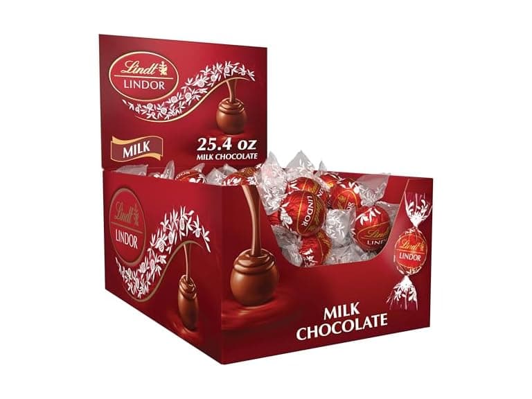 60CT Lindt LINDOR Milk Chocolate Candy Truffles - Image 1