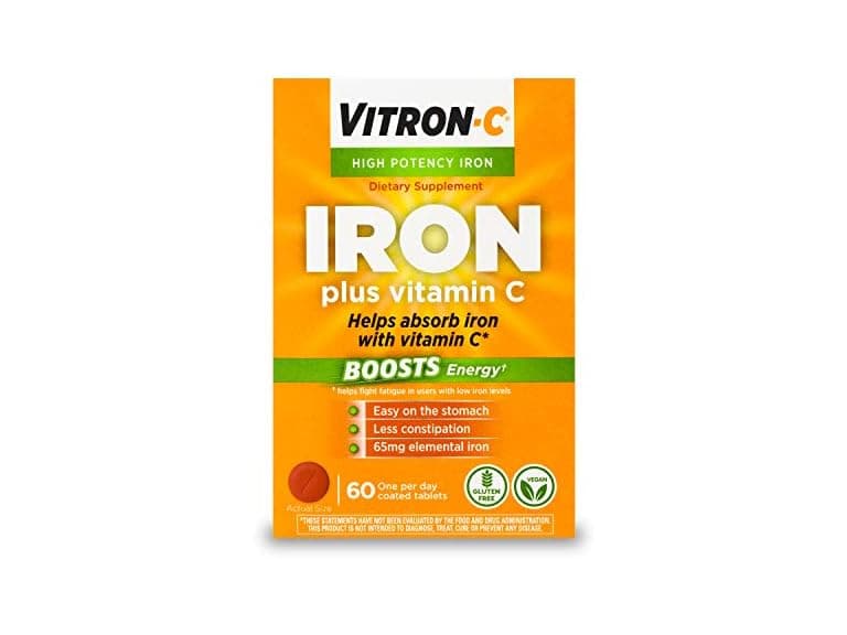 Vitron-C High Potency Iron Supplement, 60ct - Image 1