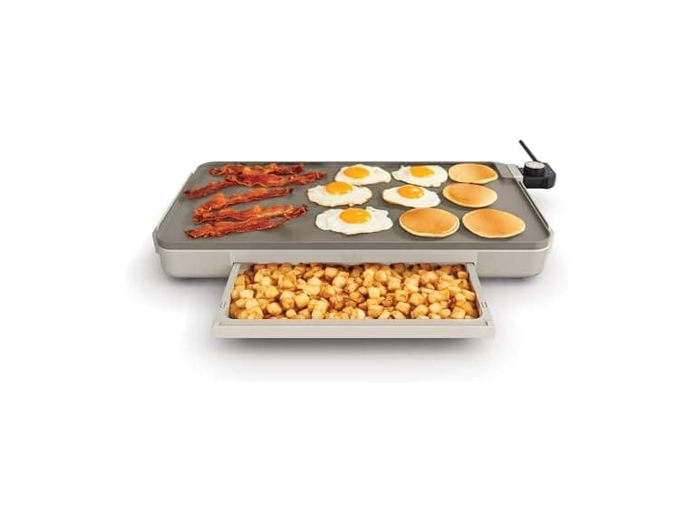 bella 12" x 22" Electric Griddle with Warming Tray - Image 1