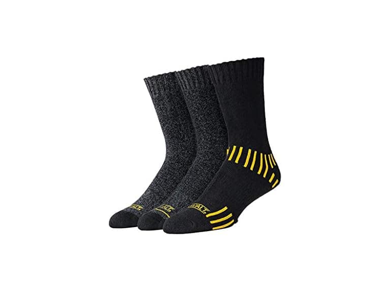 DeWALT Mens Everyday Socks 3 Pairs Black - Image 1