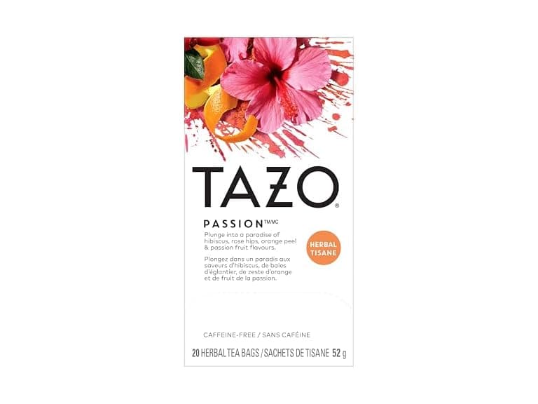 20Ct TAZO Passion Herbal Tea Bags, Hot or Ice - Image 1