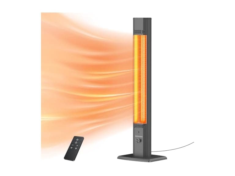 BIESQYA Outdoor Patio Heater with 9 Heat Levels Black - Image 1