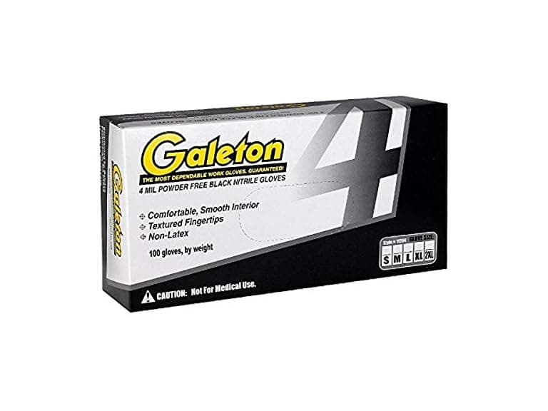 Galeton Nitrile Gloves 4mil Black XL - Image 1