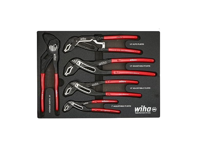 Wiha 34691 5pc Grip V-Jaw Tongue & Pliers Tray Set - Image 1