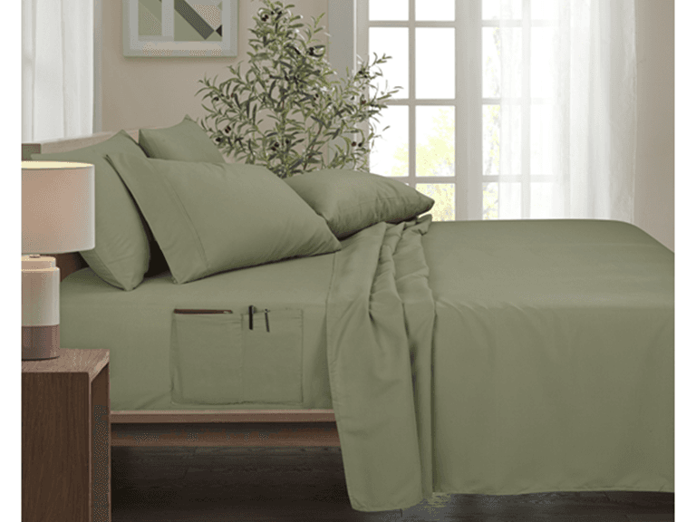 Rayon From Bamboo 6pc Sheets W/ Side Pocket - Image 1