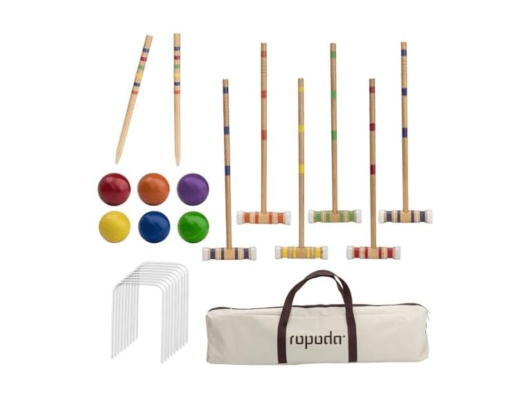 6-Player Croquet Set Lawn Game w/ Bag - Image 1