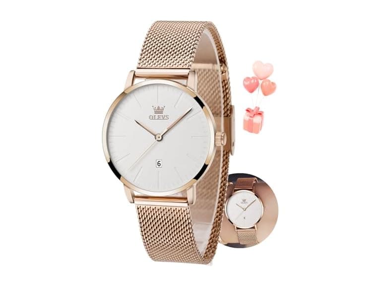 OLEVS Women’s Mesh Quartz Watch - Image 1